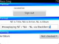 Blackberry用のTwitterへNow Playingができるアプリ 1.0.3
