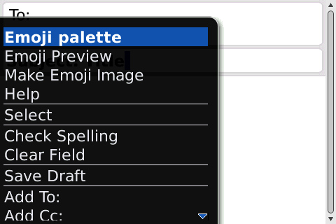 Emoji Paletteを選択します。