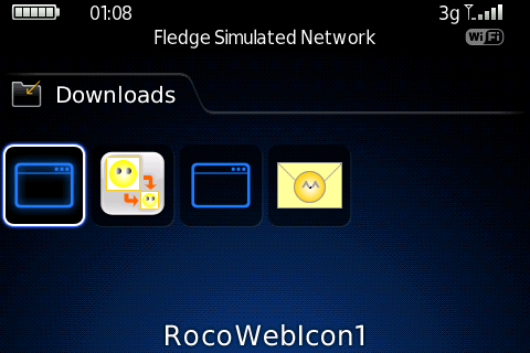 閉じて、RocoWebIcon1のアプリをクリックします。
