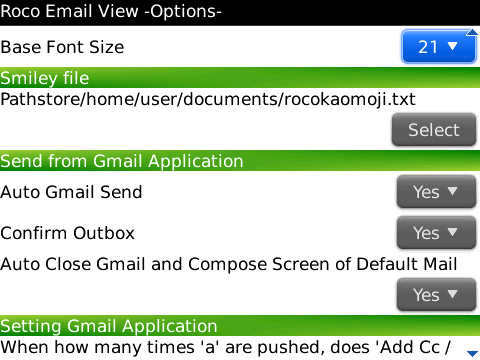 Gmailアプリを使った送信の設定です、