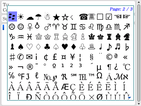 Unicode絵文字等