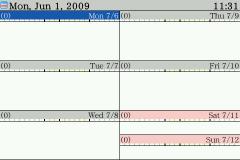 2009/06/05 Pocket Informantの週間表示が変わった。