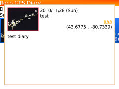 2010/11/28 BlackBerry用GPS/画像日記アプリ