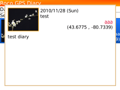 2010/11/28 BlackBerry用GPS/画像日記アプリ